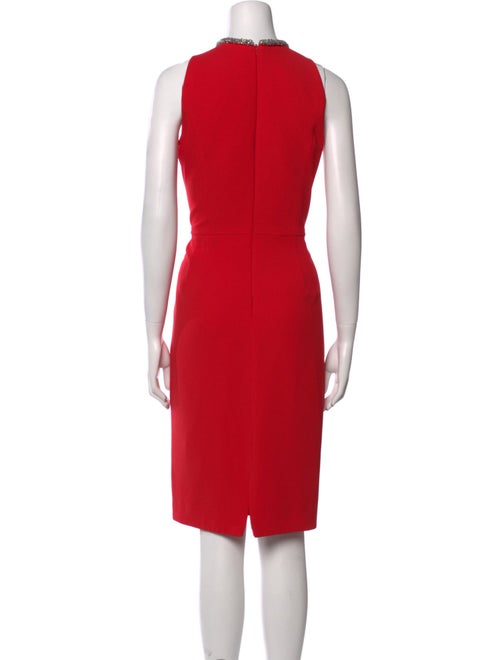 Carmen Marc Valvo Crew Neck Knee-Length Dress
