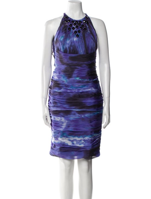 Carmen Marc Valvo Silk Mini Dress