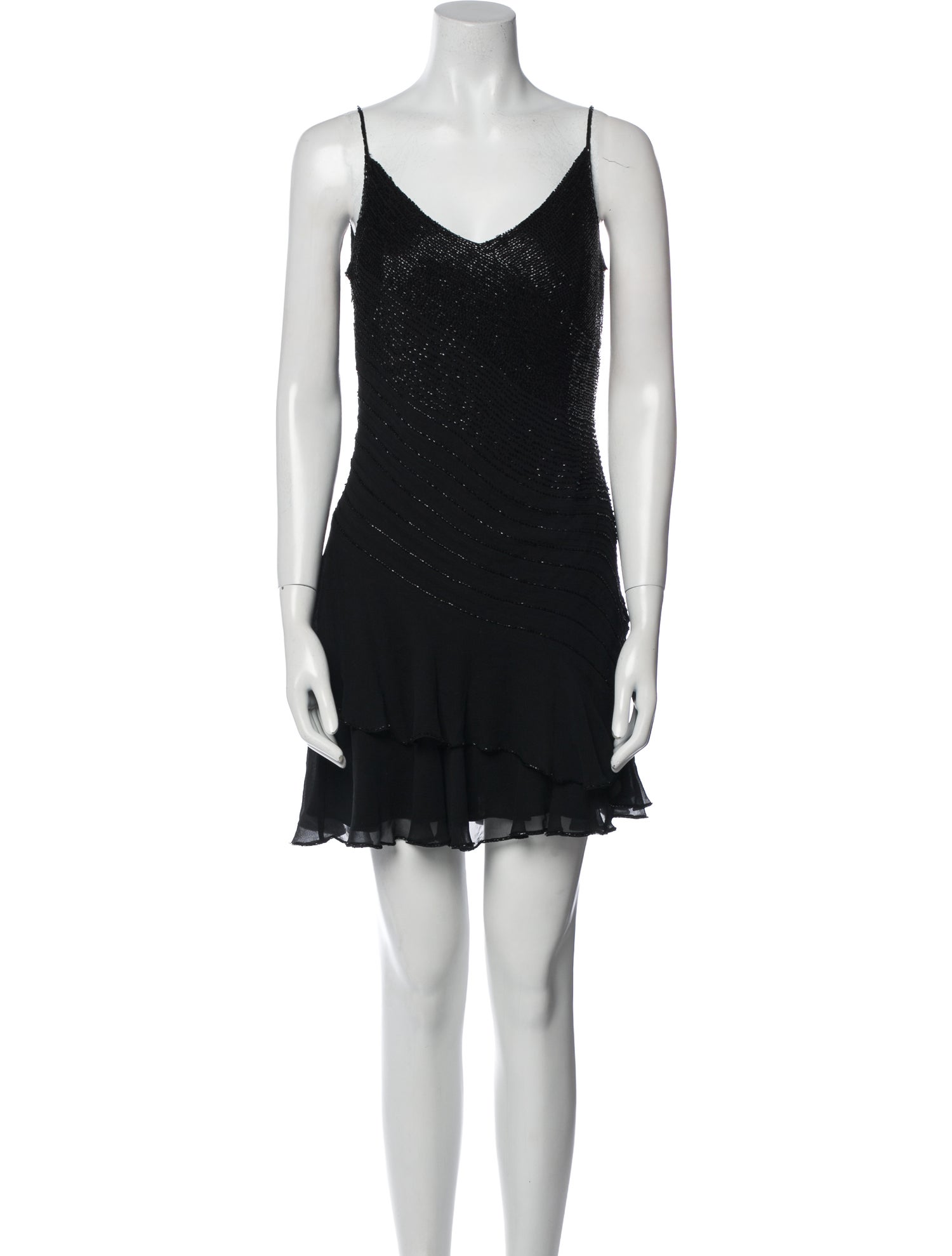 Carmen Marc Valvo Silk Mini Dress