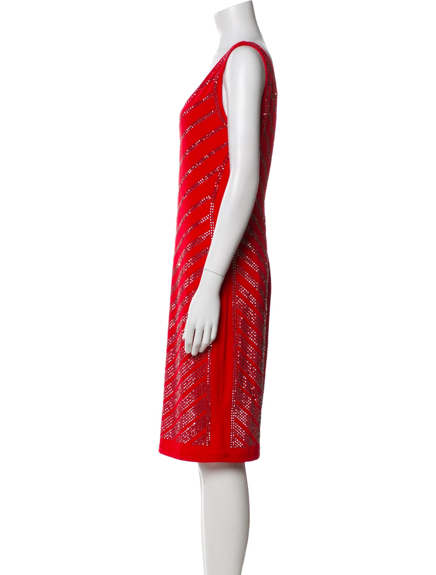 Carmen Marc Valvo Printed Knee-Length Dress
