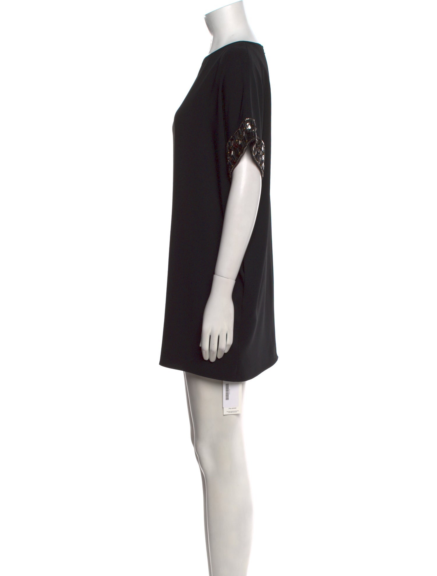 Carmen Marc Valvo Scoop Neck Mini Dress