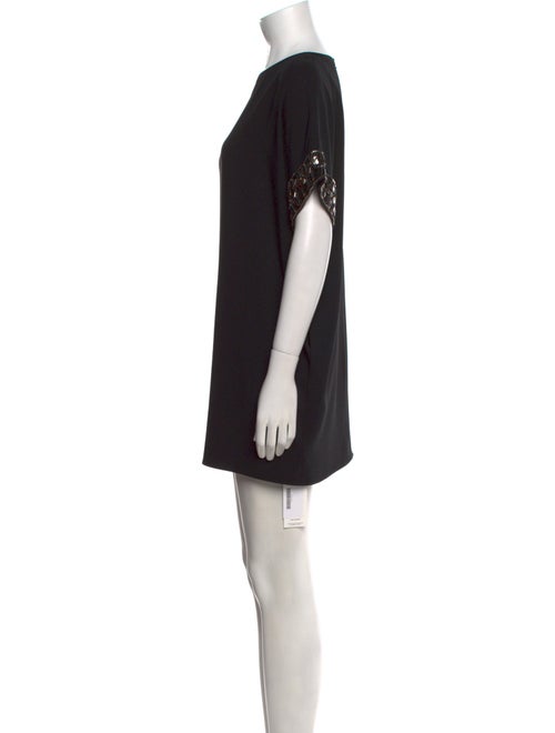Carmen Marc Valvo Scoop Neck Mini Dress