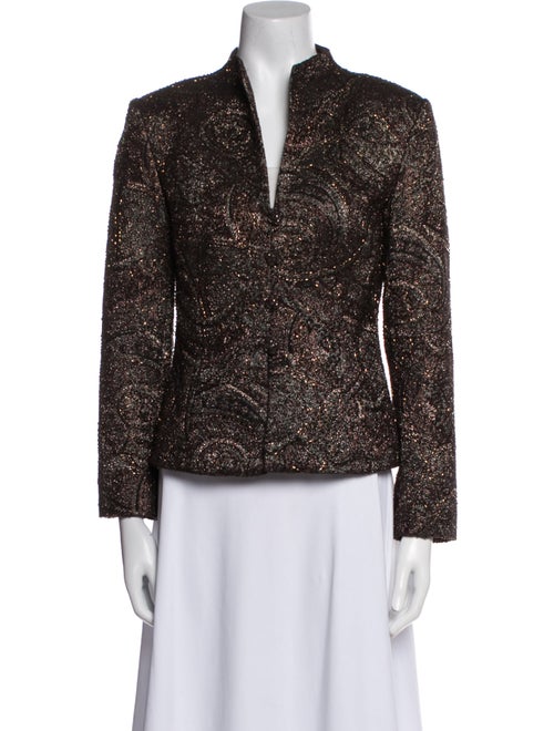 Carmen Marc Valvo Printed Evening Jacket