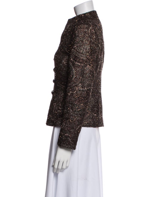 Carmen Marc Valvo Printed Evening Jacket