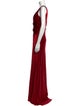 Carmen Marc Valvo V-Neck Long Dress
