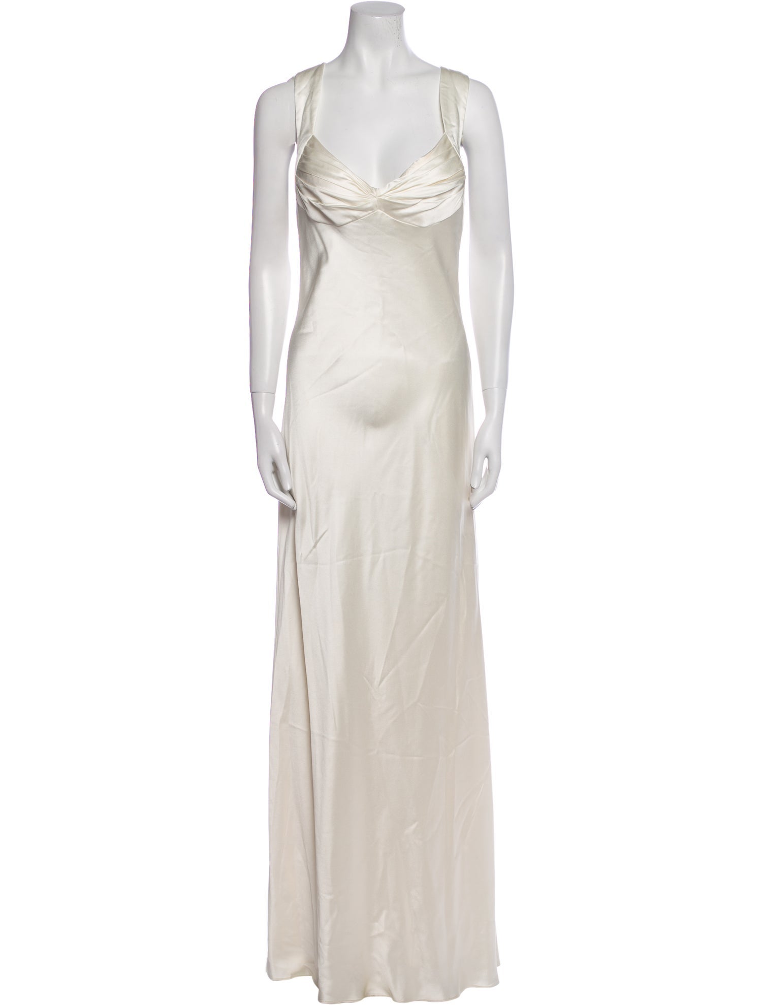 Carmen Marc Valvo Cowl Neck Long Dress