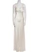 Carmen Marc Valvo Cowl Neck Long Dress