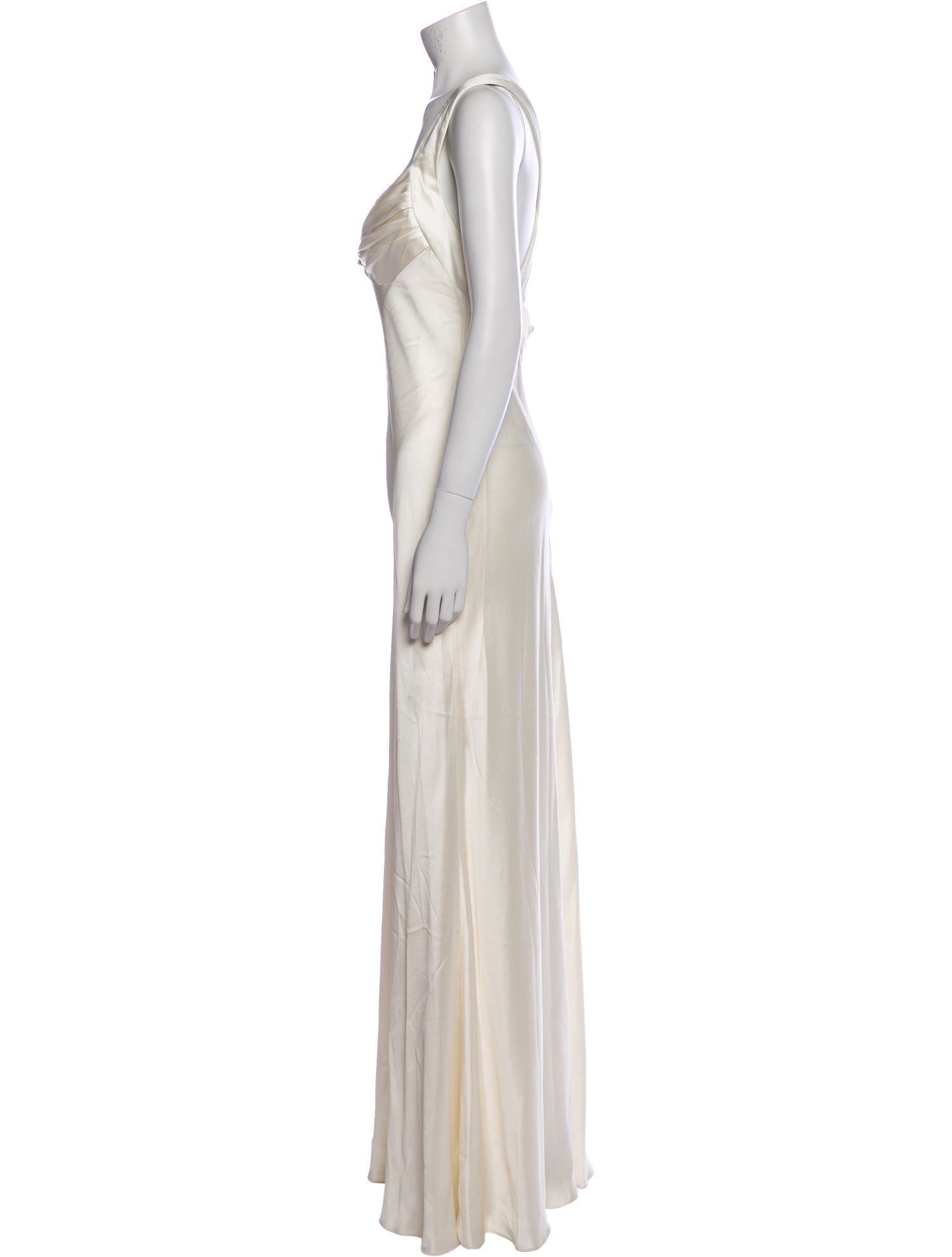 Carmen Marc Valvo Cowl Neck Long Dress