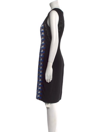 Carmen Marc Valvo Printed Knee-Length Dress
