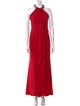 Carmen Marc Valvo Halterneck Long Dress