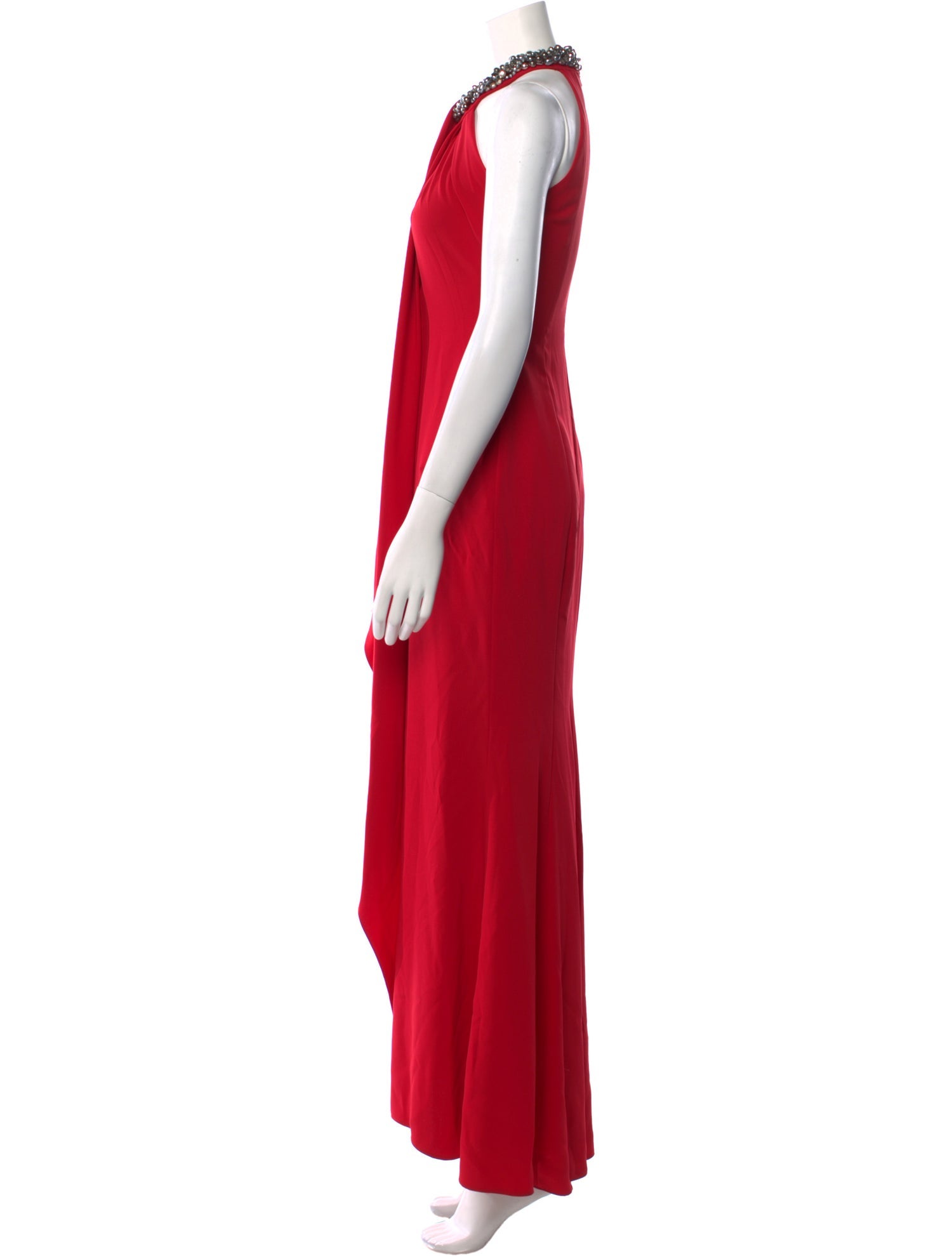 Carmen Marc Valvo Halterneck Long Dress