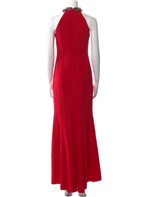 Carmen Marc Valvo Halterneck Long Dress