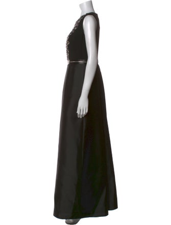 Carmen Marc Valvo Wool Long Dress