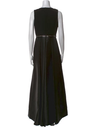 Carmen Marc Valvo Wool Long Dress