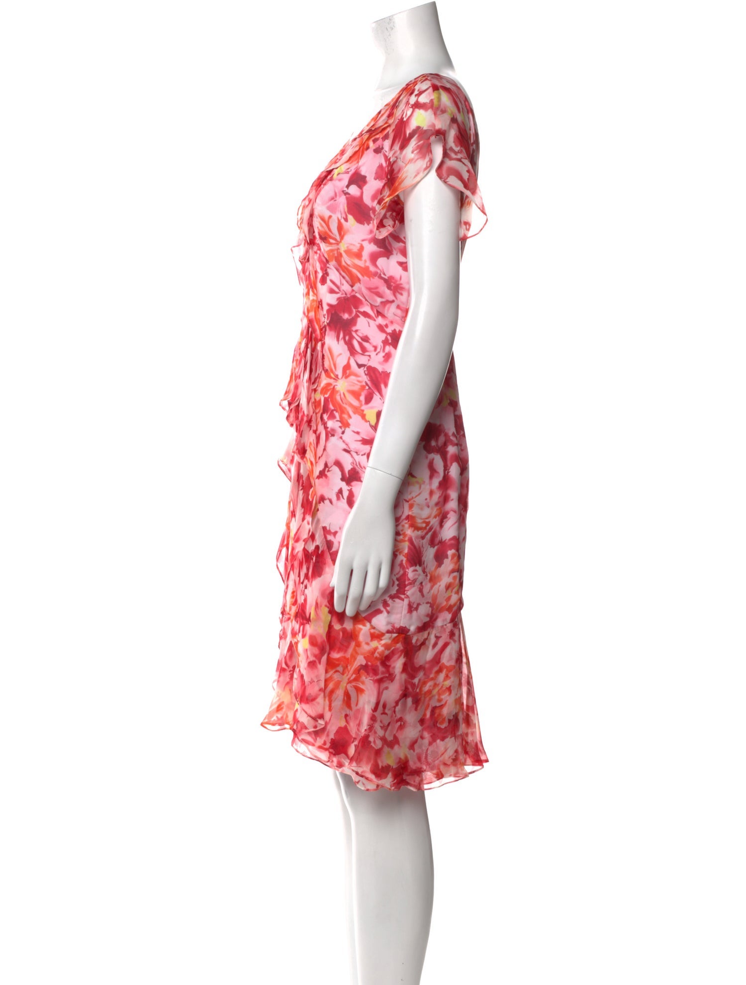 Carmen Marc Valvo Silk Knee-Length Dress w/ Tags