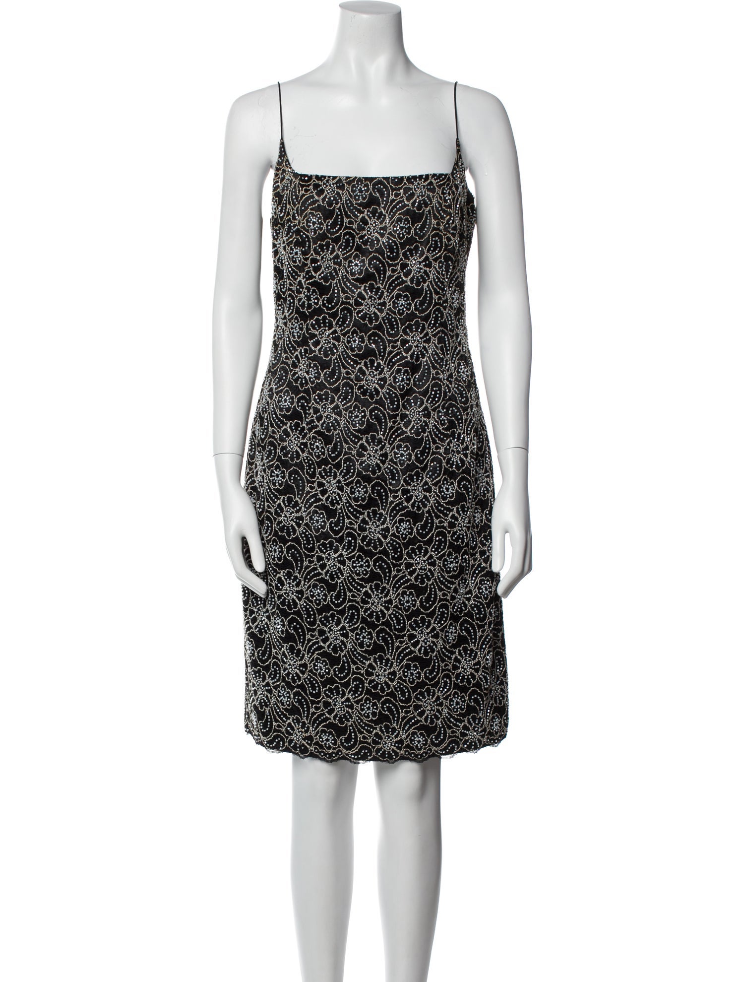 Carmen Marc Valvo Printed Knee-Length Dress