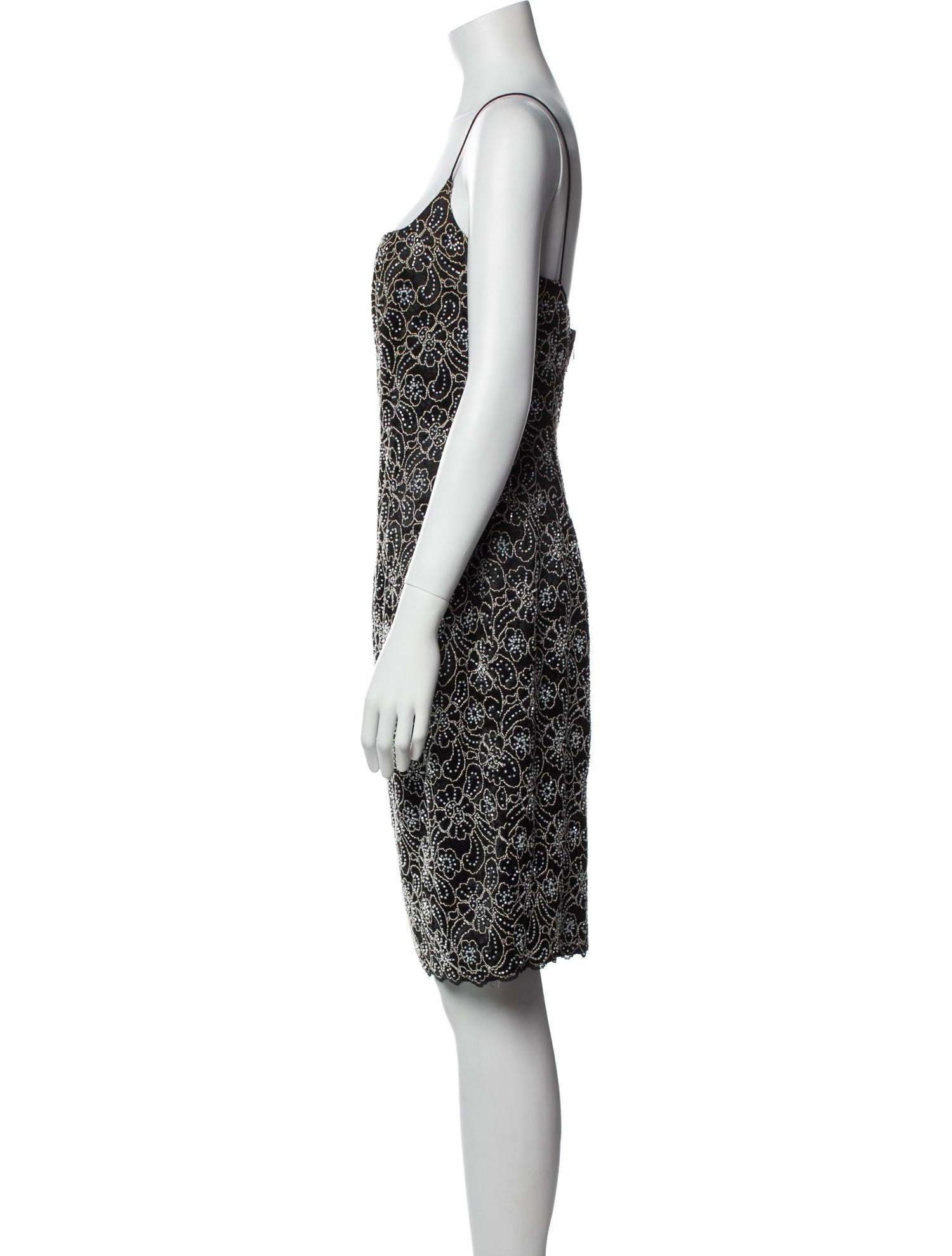 Carmen Marc Valvo Printed Knee-Length Dress
