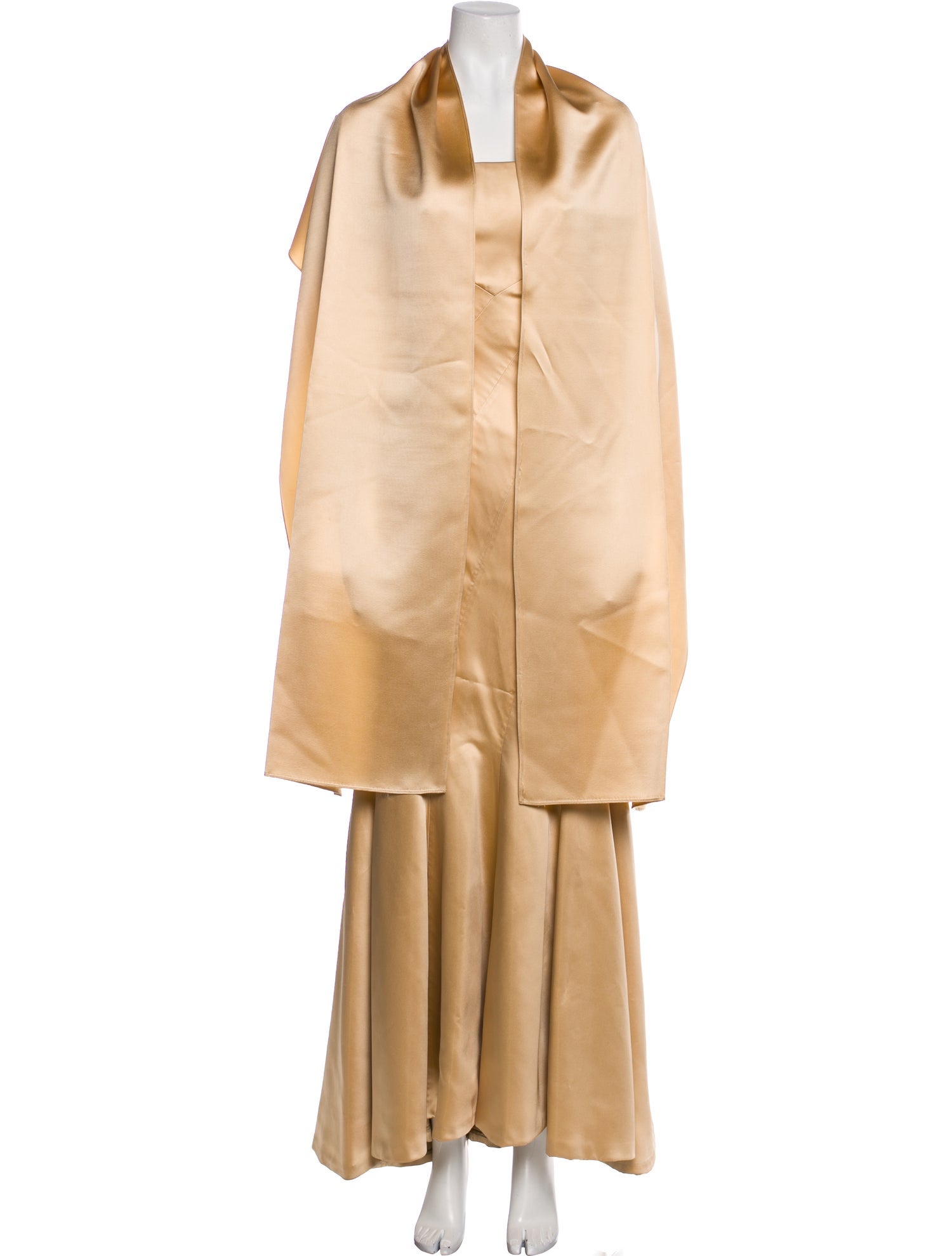 Carmen Marc Valvo Silk Long Dress