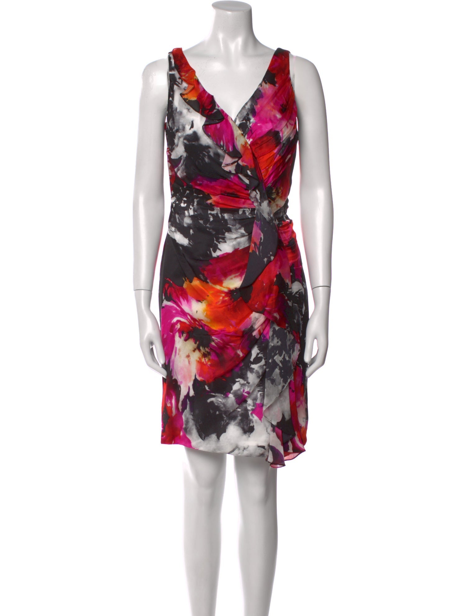 Carmen Marc Valvo Silk Mini Dress