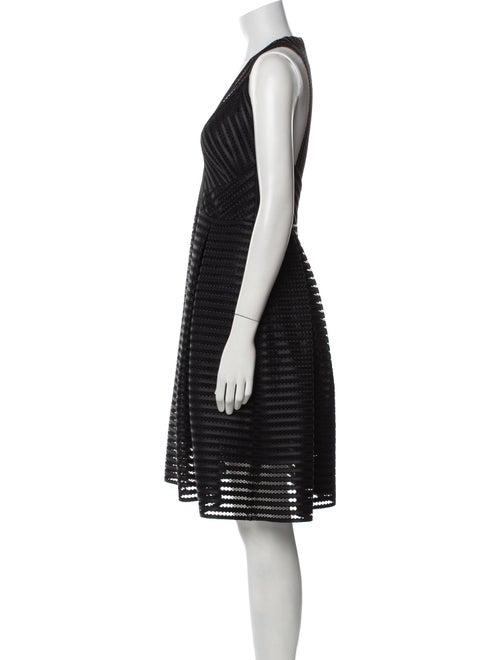 Carmen Marc Valvo Striped Knee-Length Dress