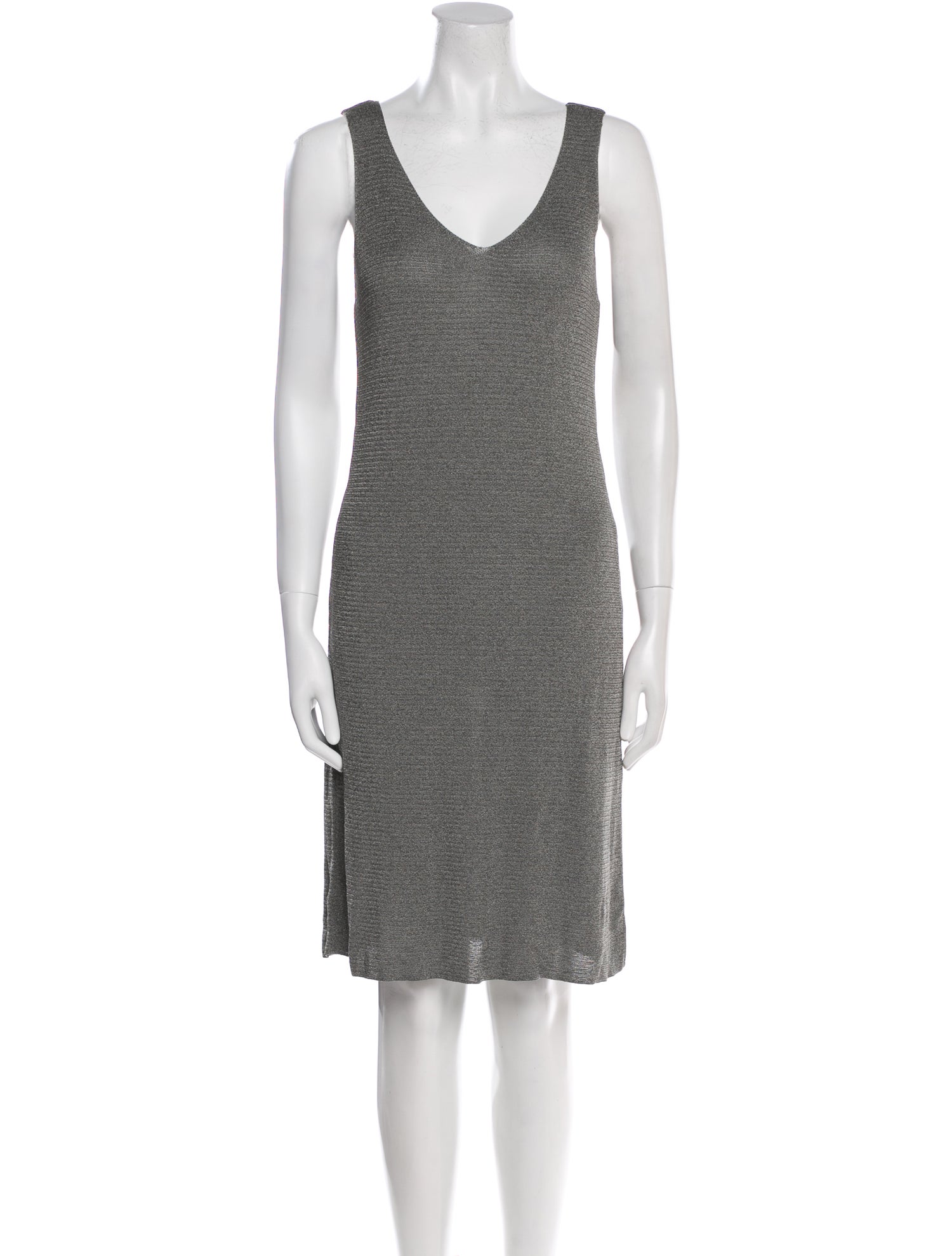 Carmen Marc Valvo V-Neck Mini Dress