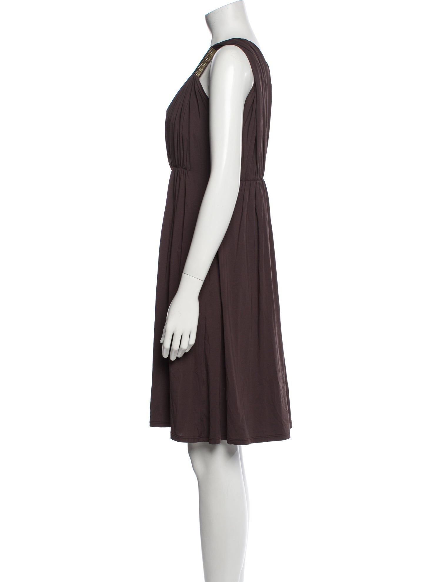 Carmen Marc Valvo One-Shoulder Mini Dress