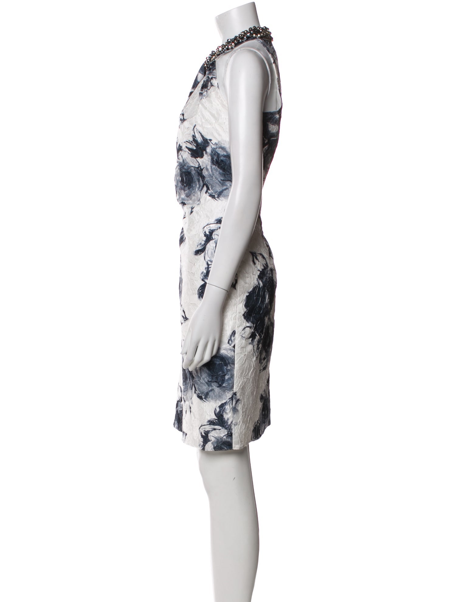 Carmen Marc Valvo Printed Knee-Length Dress