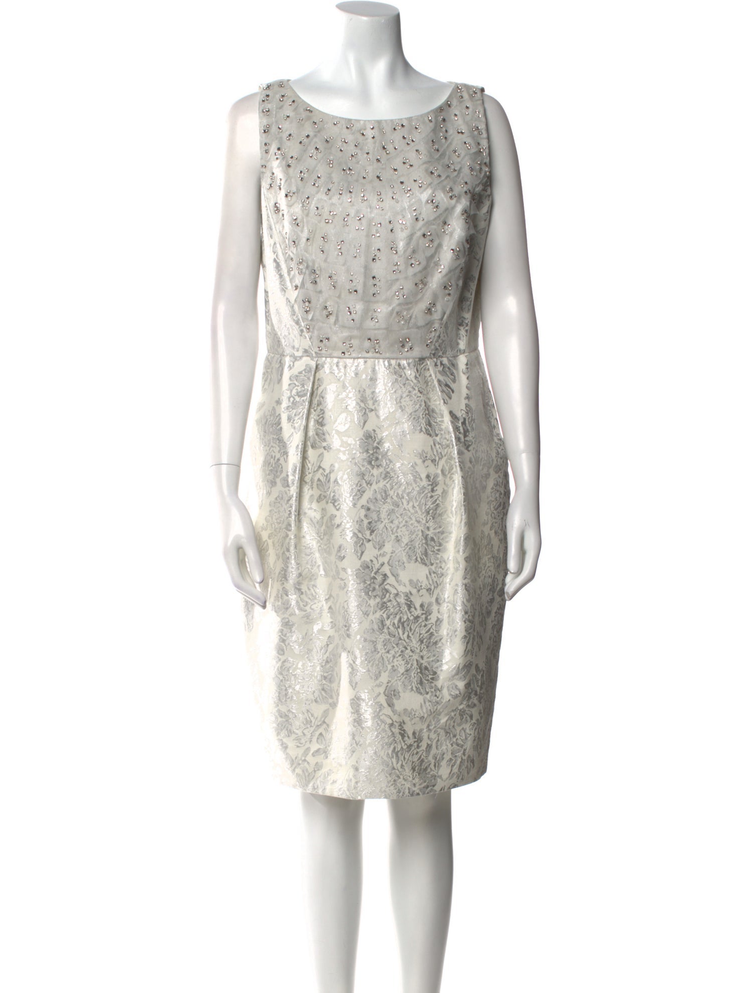 Carmen Marc Valvo Printed Knee-Length Dress