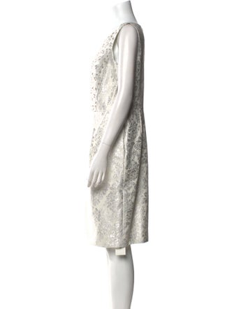 Carmen Marc Valvo Printed Knee-Length Dress