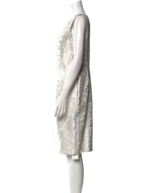 Carmen Marc Valvo Printed Knee-Length Dress