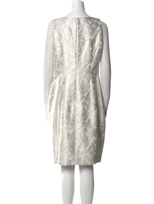 Carmen Marc Valvo Printed Knee-Length Dress
