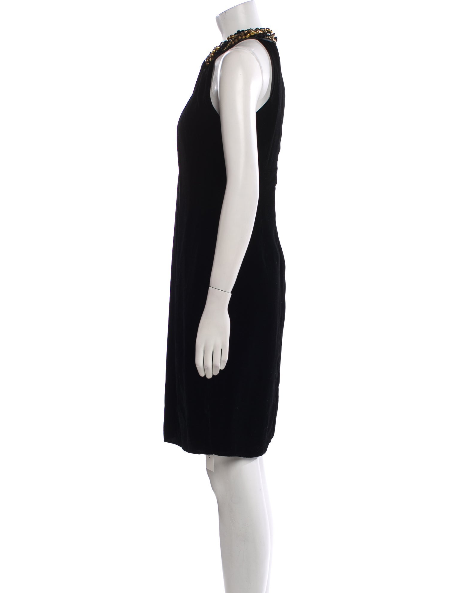 Carmen Marc Valvo Halterneck Knee-Length Dress