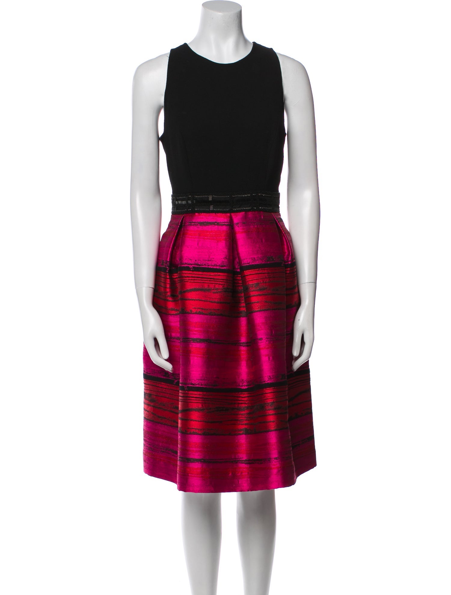 Carmen Marc Valvo Wool Knee-Length Dress