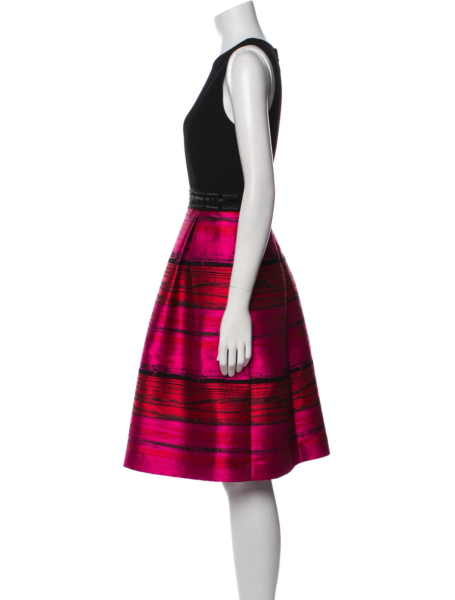 Carmen Marc Valvo Wool Knee-Length Dress