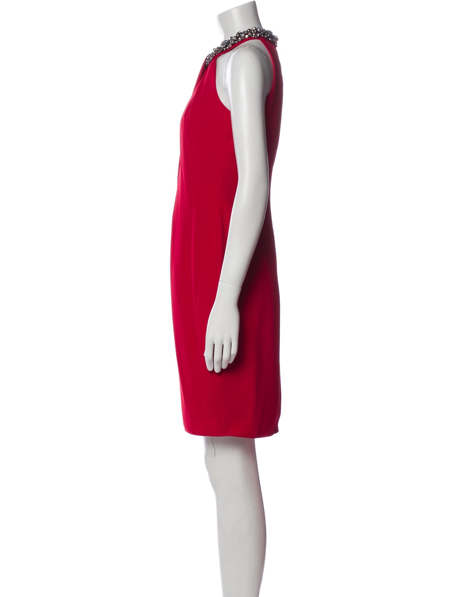Carmen Marc Valvo Halterneck Knee-Length Dress
