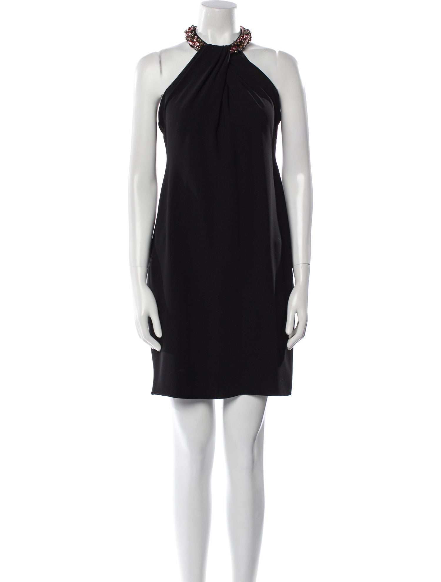 Carmen Marc Valvo Halterneck Knee-Length Dress