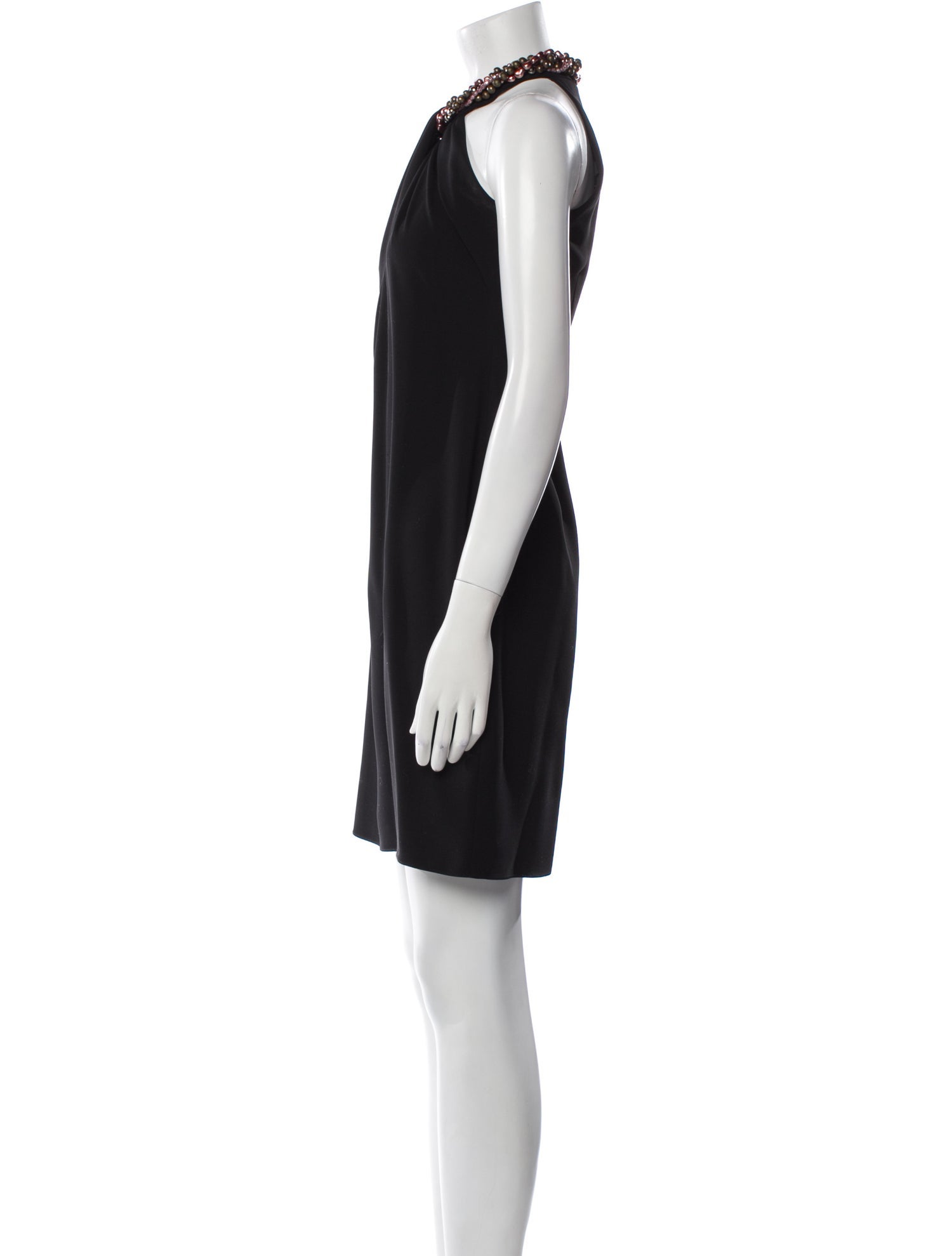 Carmen Marc Valvo Halterneck Knee-Length Dress