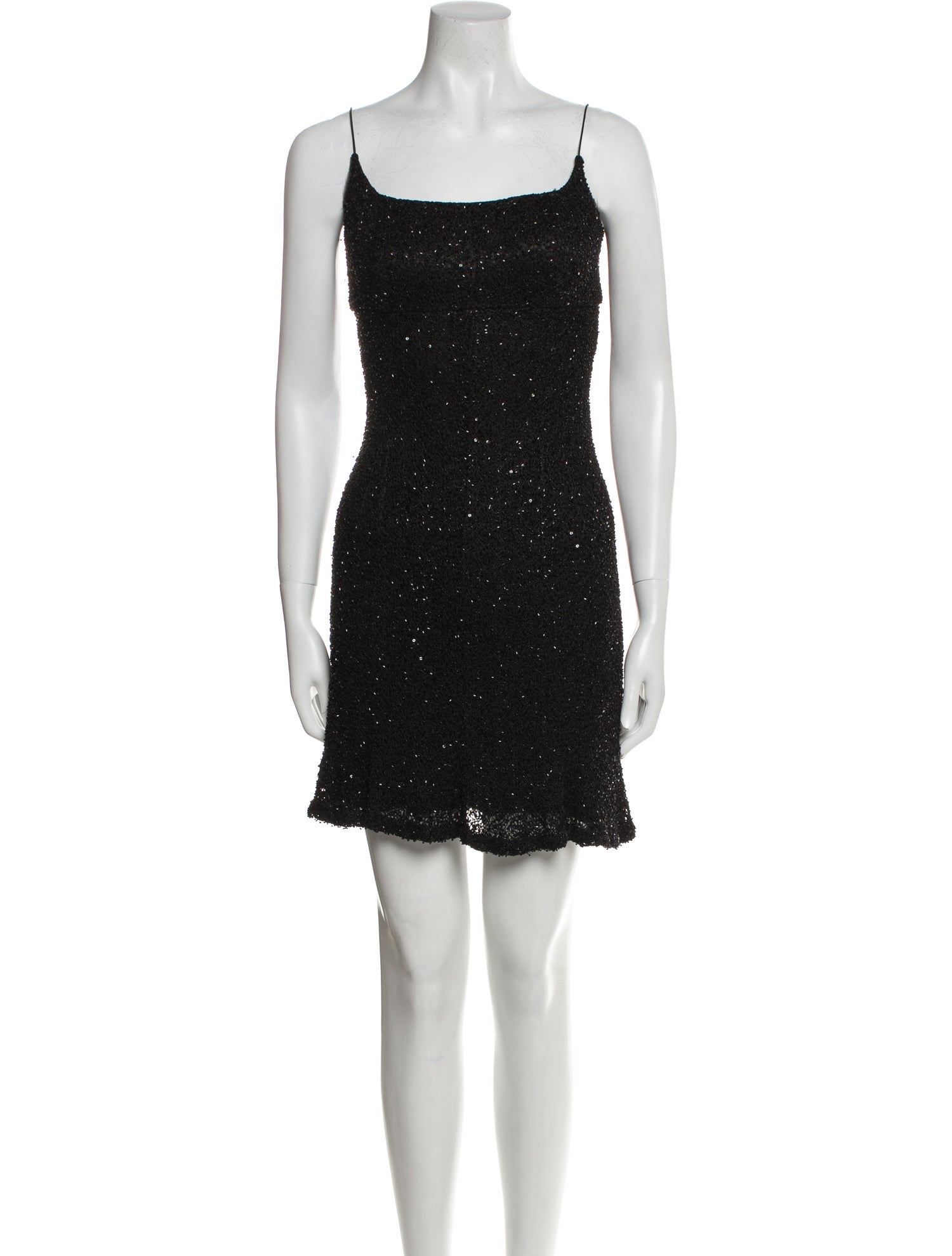 Carmen Marc Valvo Square Neckline Mini Dress