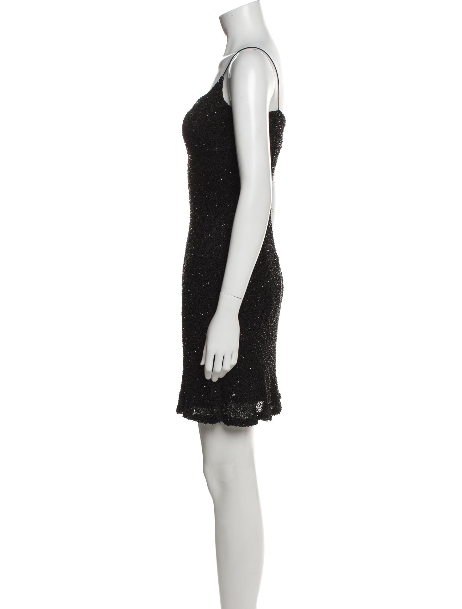 Carmen Marc Valvo Square Neckline Mini Dress