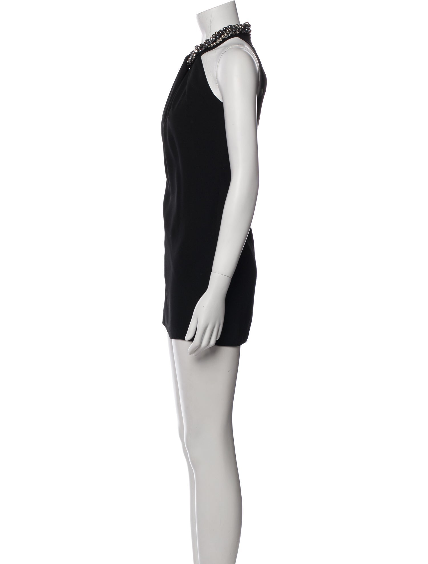 Carmen Marc Valvo Halterneck Mini Dress
