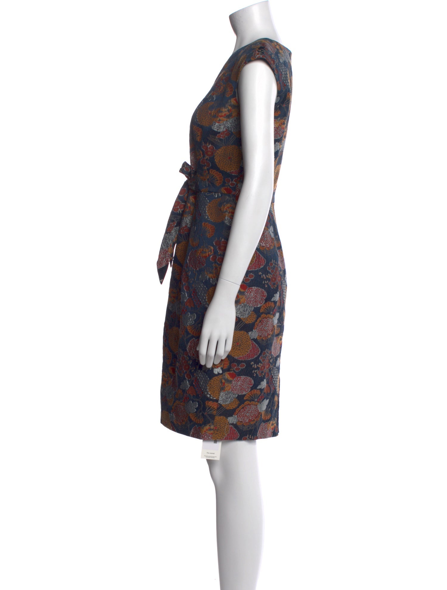 Carmen Marc Valvo Floral Print Knee-Length Dress