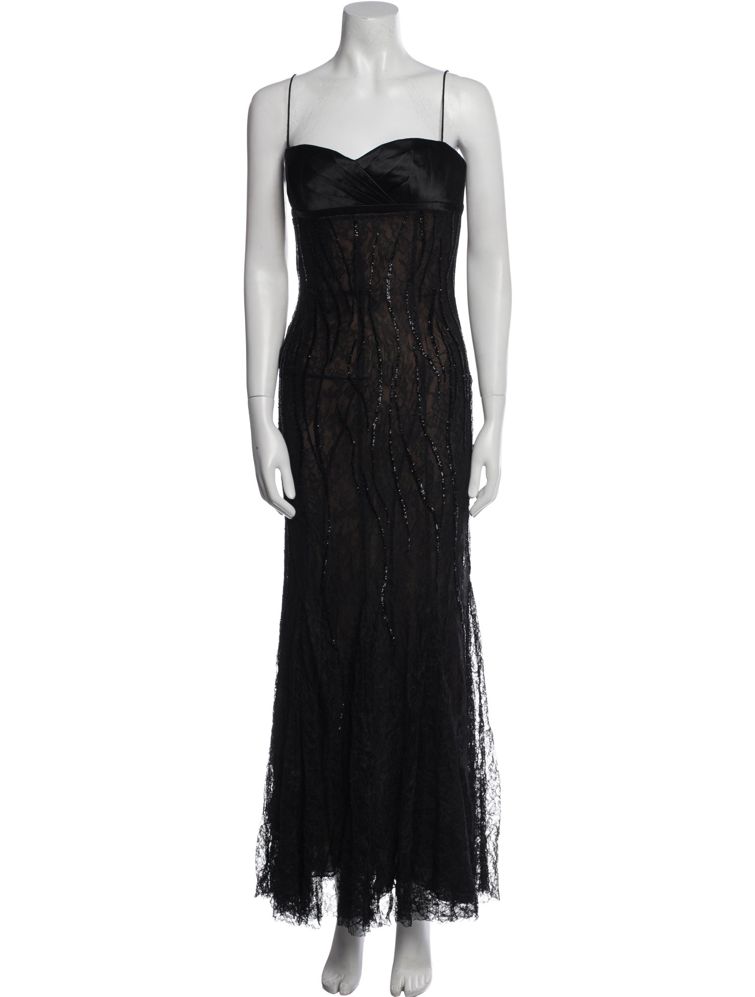 Carmen Marc Valvo Silk Long Dress