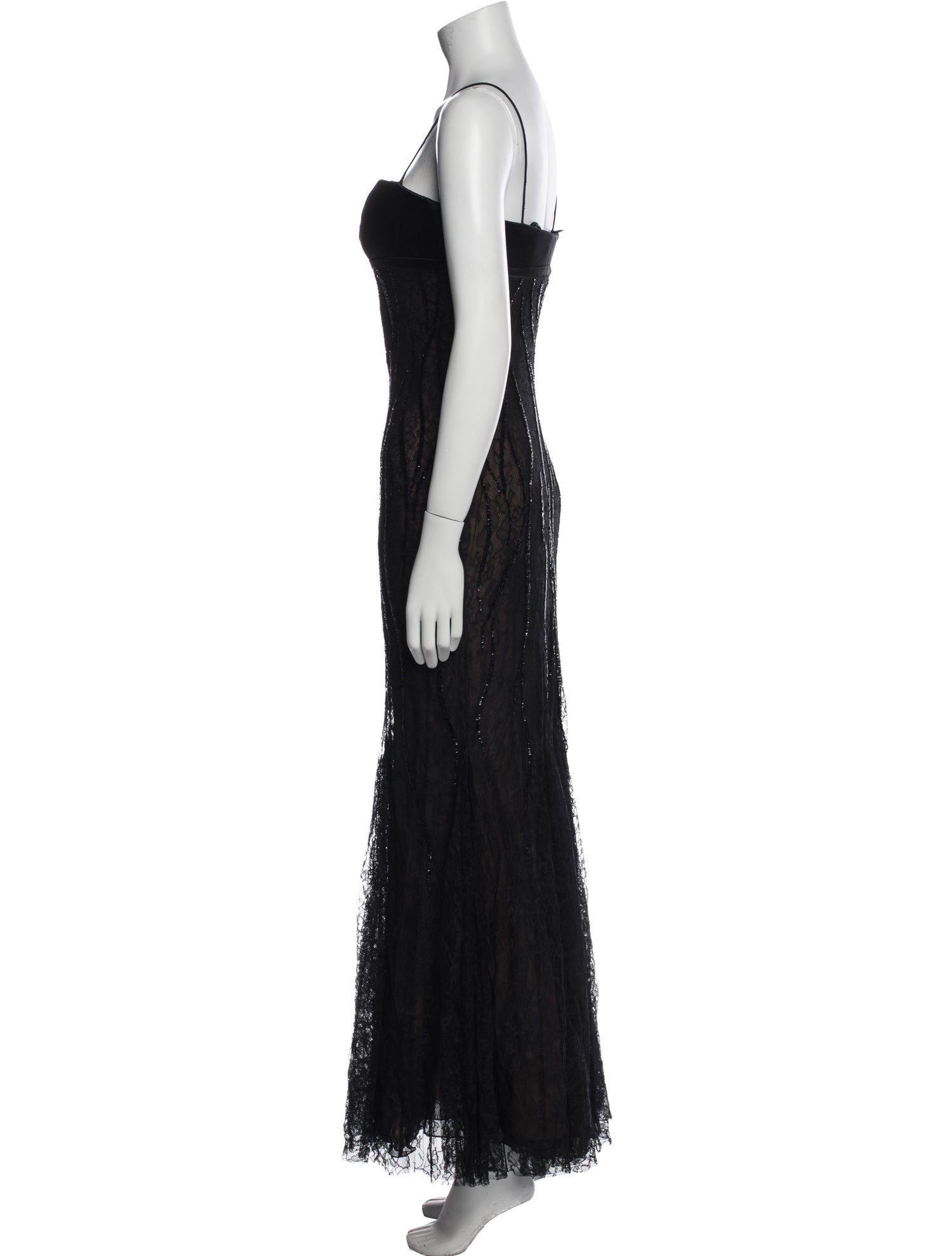 Carmen Marc Valvo Silk Long Dress