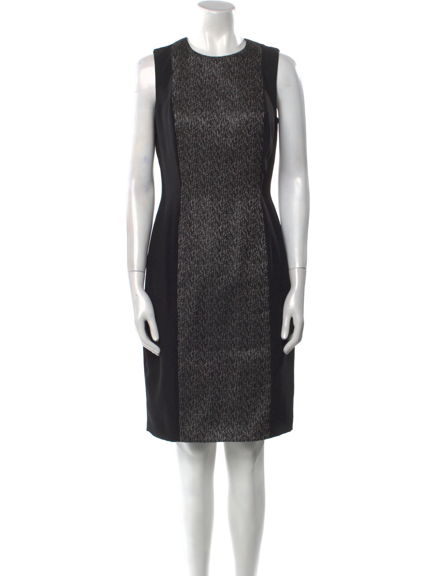 Carmen Marc Valvo Crew Neck Knee-Length Dress
