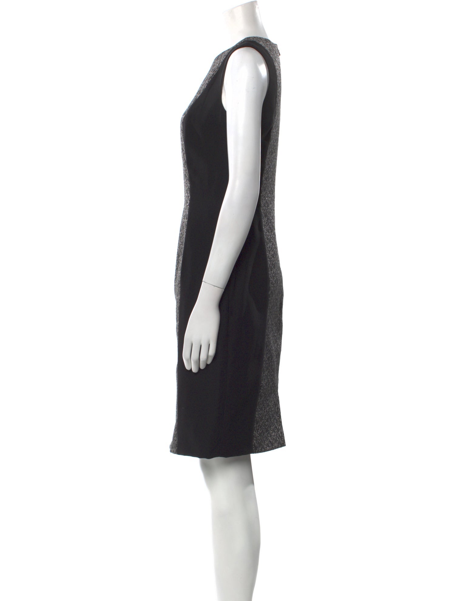Carmen Marc Valvo Crew Neck Knee-Length Dress