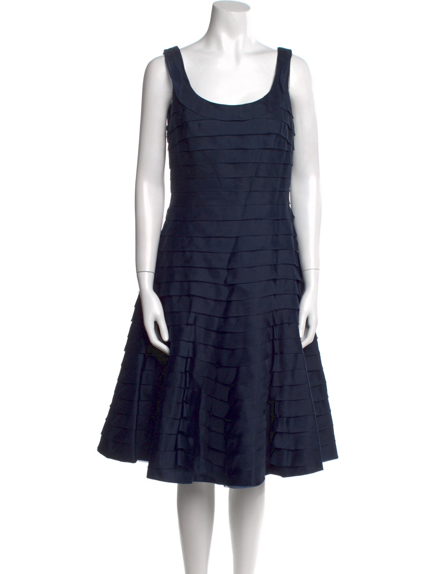 Carmen Marc Valvo Silk Knee-Length Dress