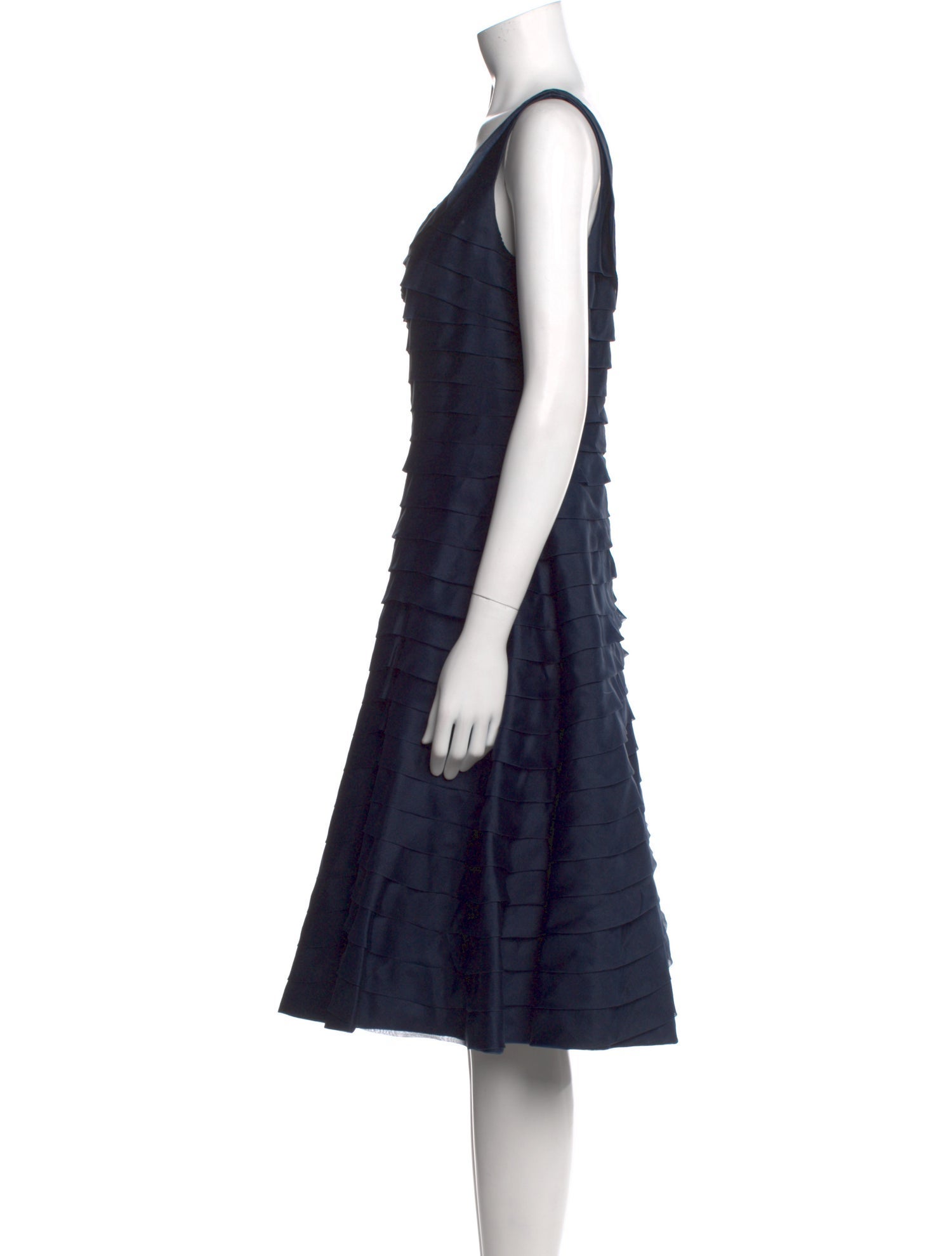 Carmen Marc Valvo Silk Knee-Length Dress