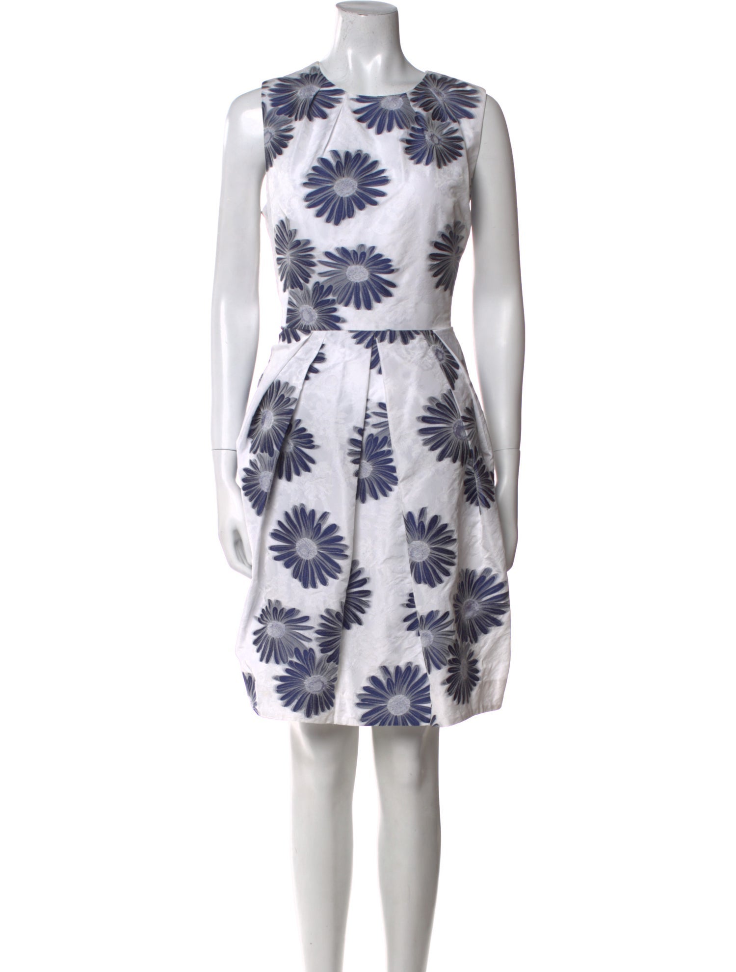 Carmen Marc Valvo Floral Print Knee-Length Dress