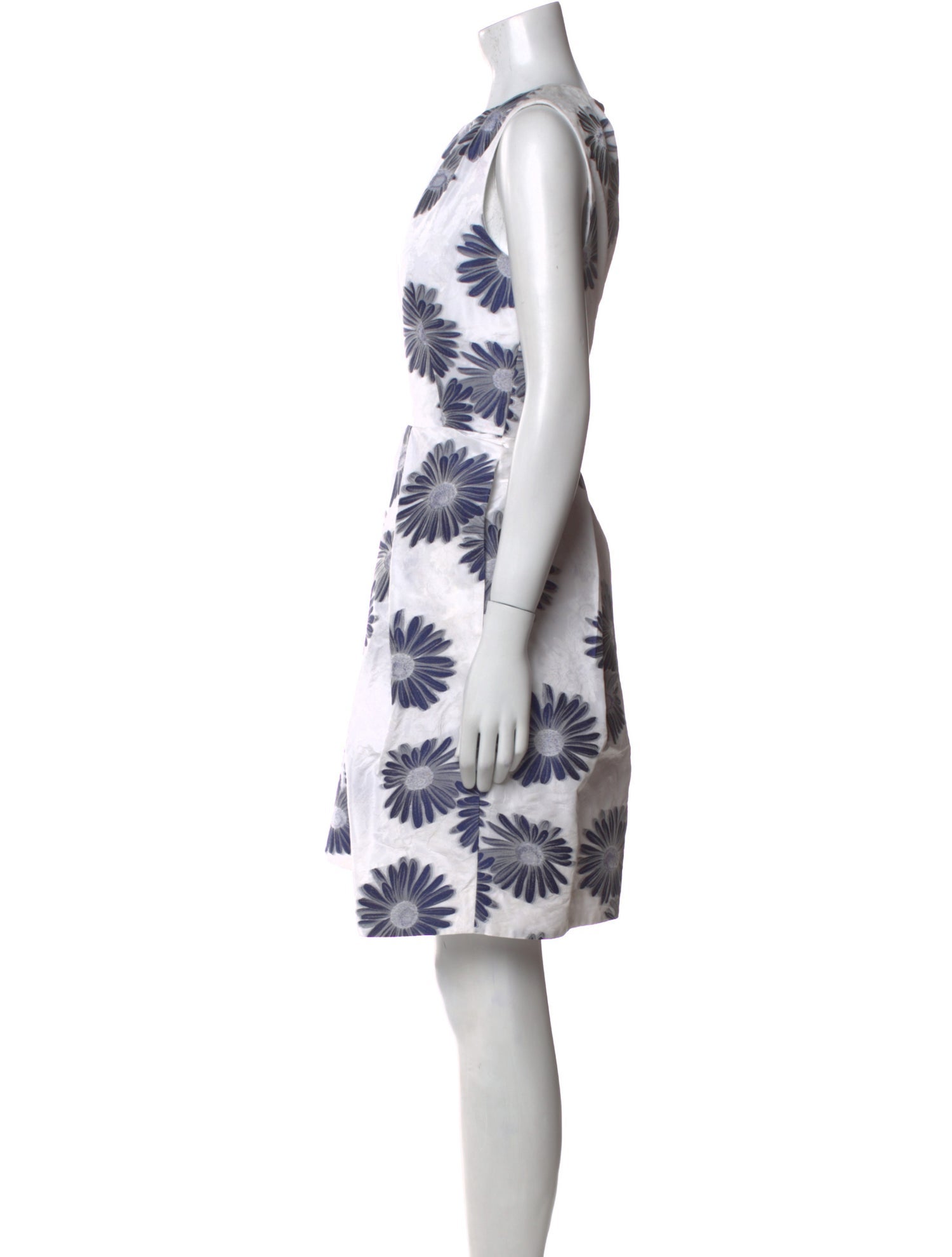 Carmen Marc Valvo Floral Print Knee-Length Dress