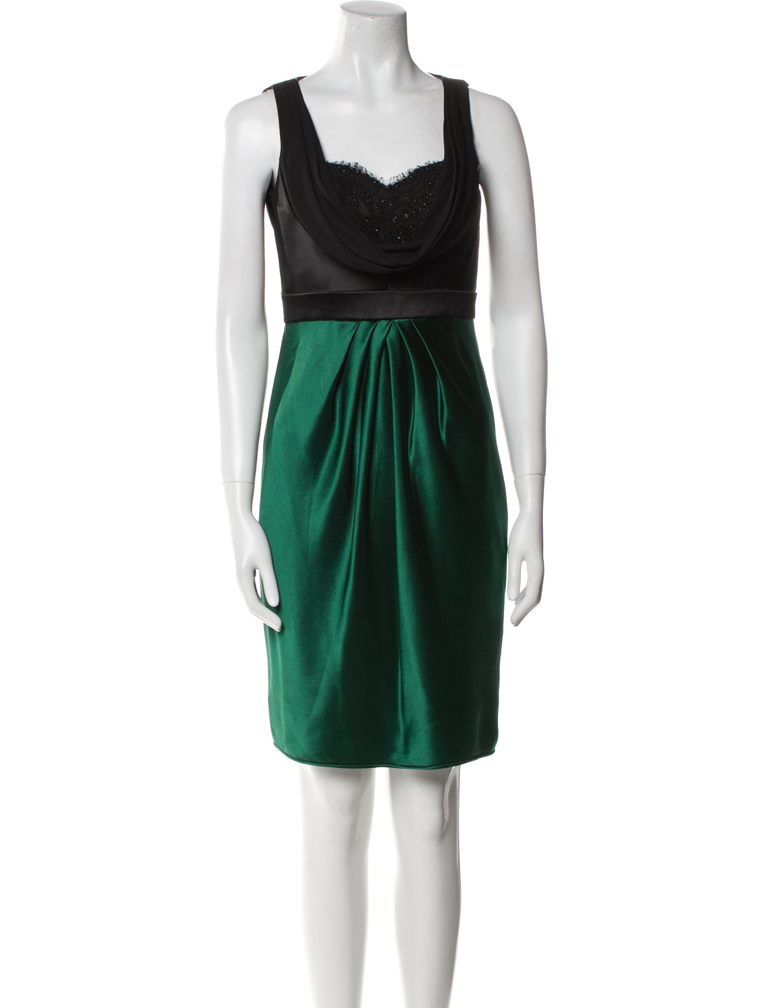 Carmen Marc Valvo Silk Knee-Length Dress